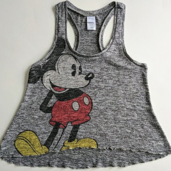Disney Mickey Mouse Racerback Swing Tank Top Gray - Picture 6 of 6